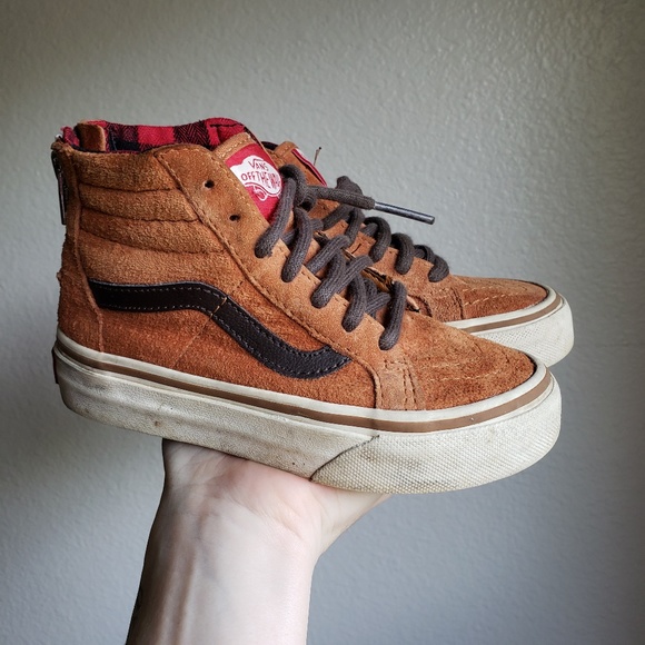 burnt orange high top vans